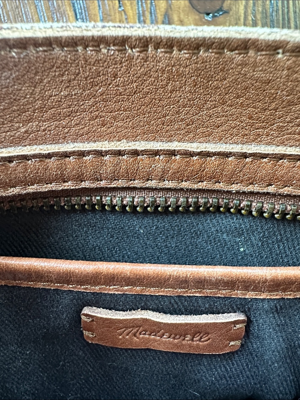 Madewell Black and Brown Speckled Leather Crossbody - Picture 3 of 4